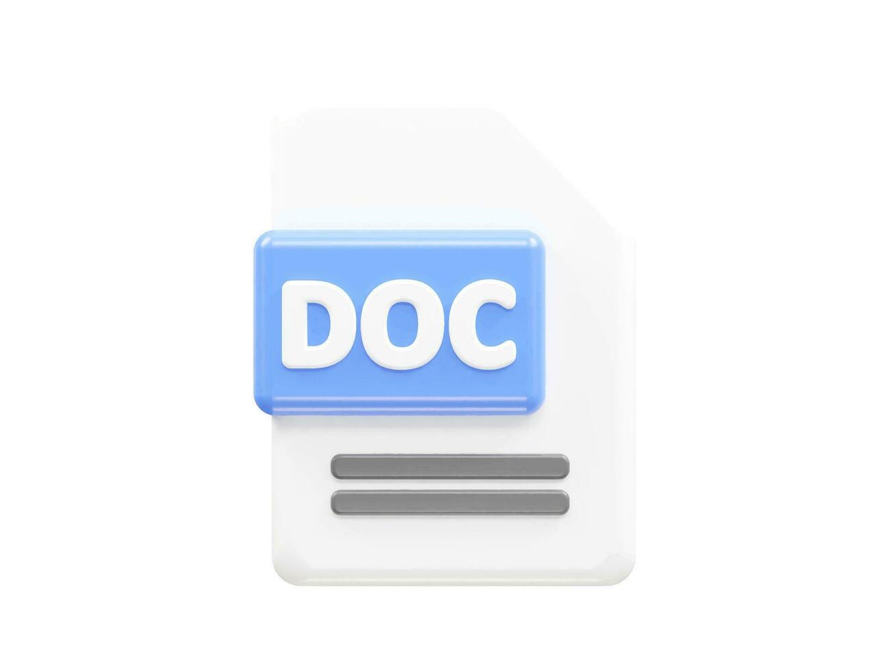 doc file formato cartella vettore 3d