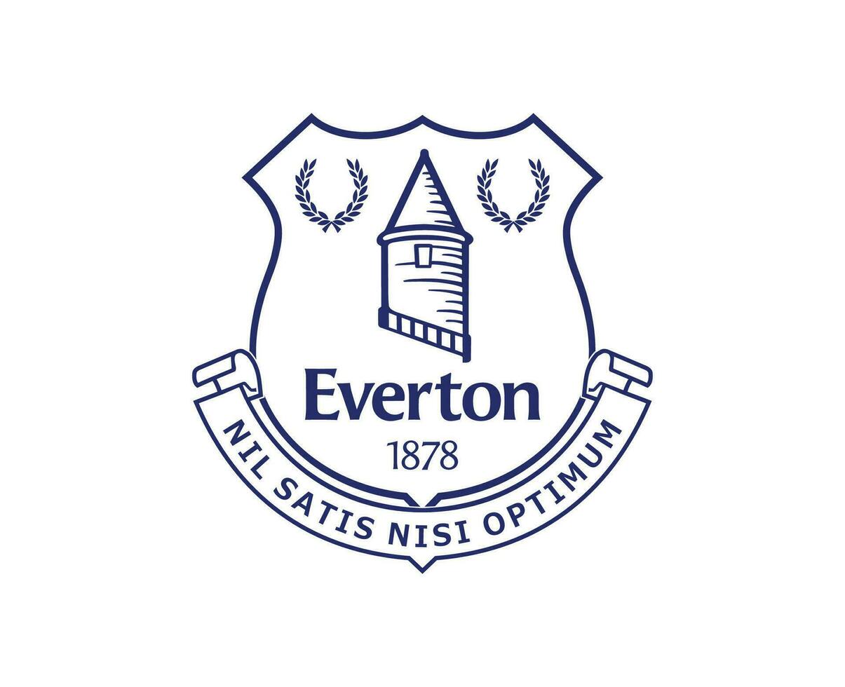 everton club logo blu simbolo premier lega calcio astratto design vettore illustrazione