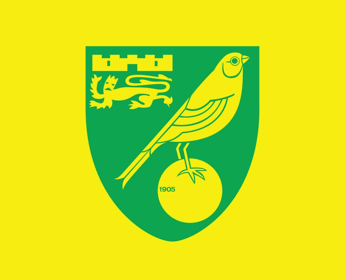 norwich città club simbolo bianca logo premier lega calcio astratto design vettore illustrazione con giallo sfondo