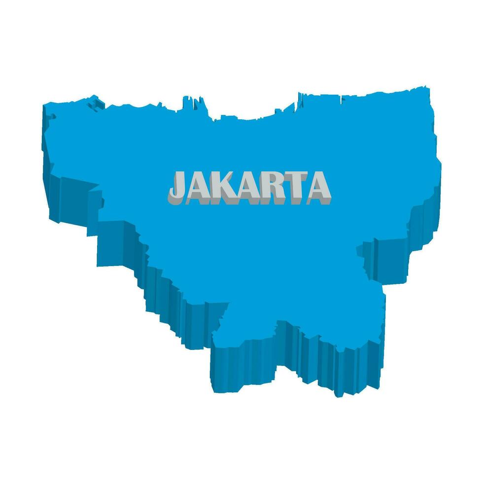 jakarta carta geografica icona vettore