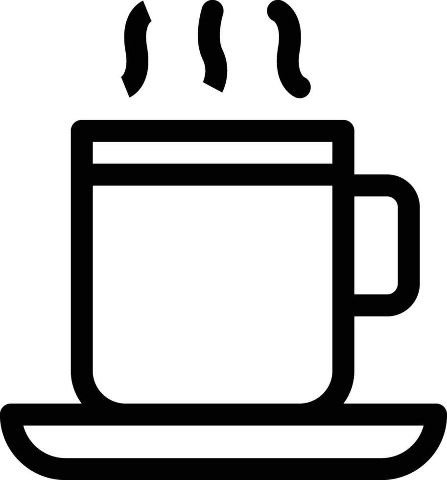 icona della linea del caffè vettore