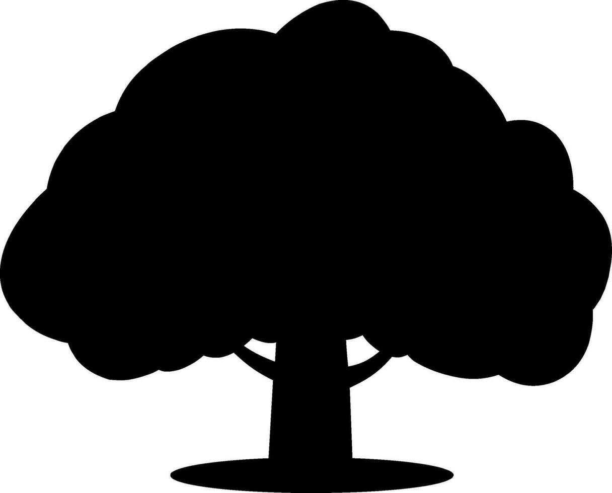albero icona vettore illustrazione. albero silhouette per icona, simbolo o cartello. singolo albero simbolo per design di pianta, foresta, natura, ambiente e ecologia. semplice singolo icona di pianta