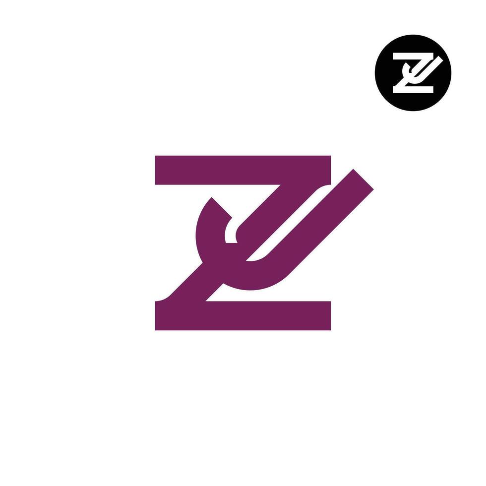 lettera jz zj monogramma logo design vettore