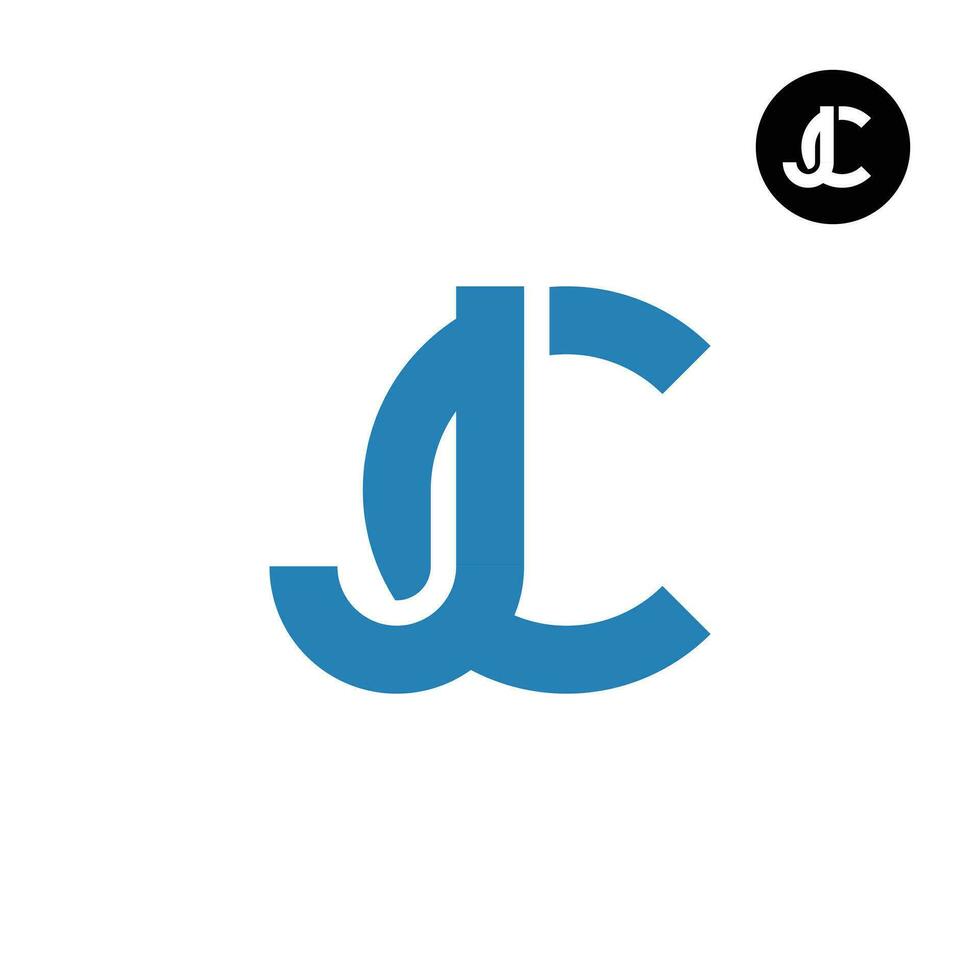 lettera jc monogramma logo design vettore