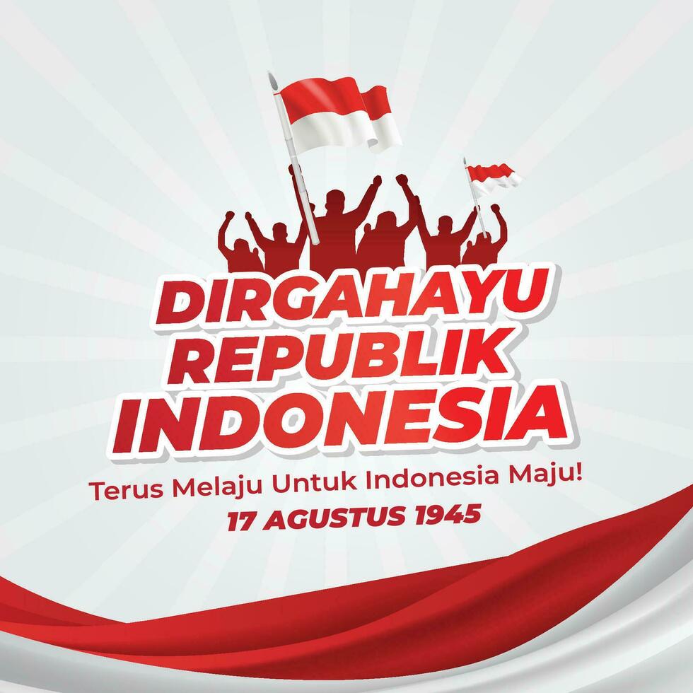 festa dell'indipendenza dell'Indonesia vettore