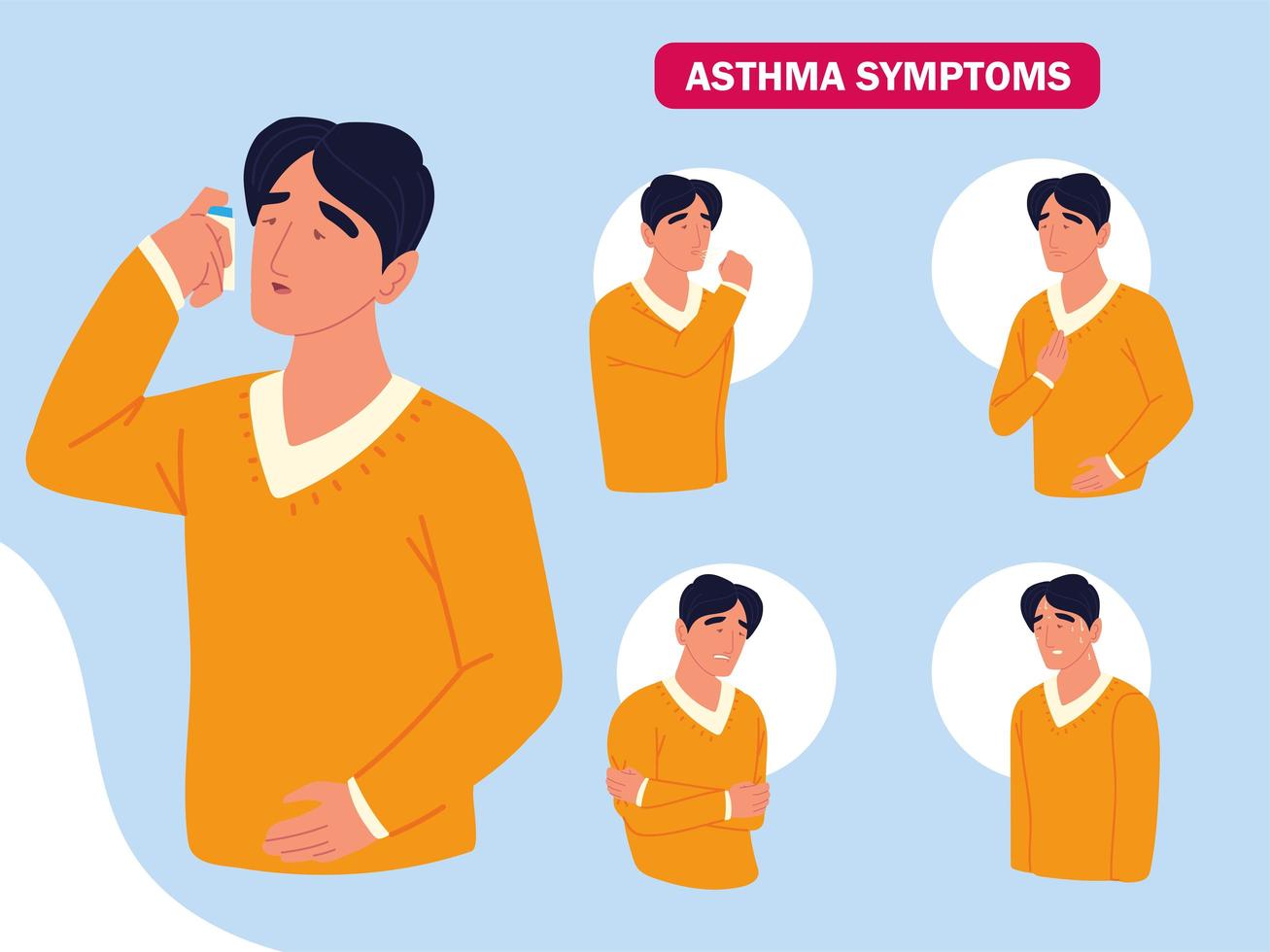 sintomi di asma malattia vettore