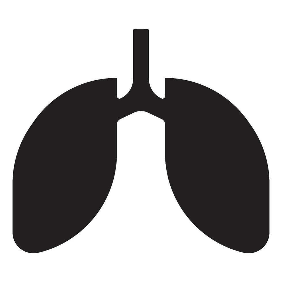 polmone icona vettore