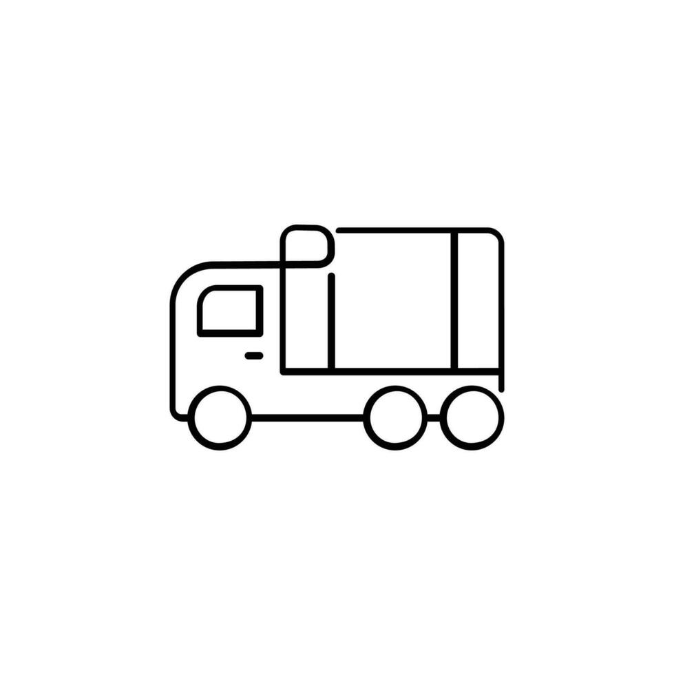 Caricamento in corso camion linea stile icona design vettore