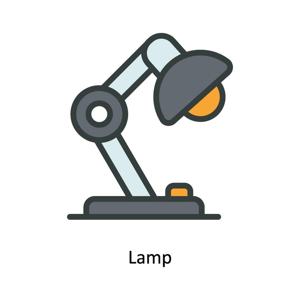 lampada vettore riempire schema icona design illustrazione. cucina e casa simbolo su bianca sfondo eps 10 file