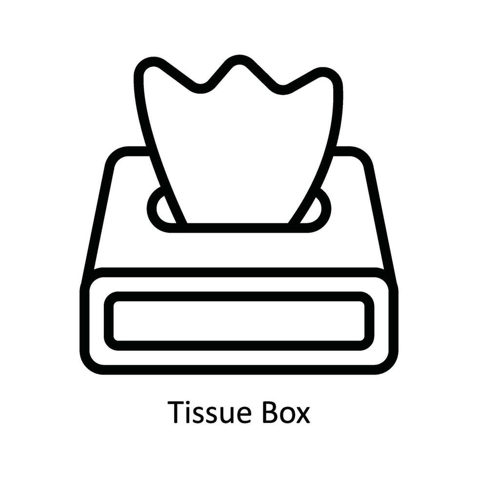 fazzoletto di carta scatola vettore schema icona design illustrazione. cucina e casa simbolo su bianca sfondo eps 10 file