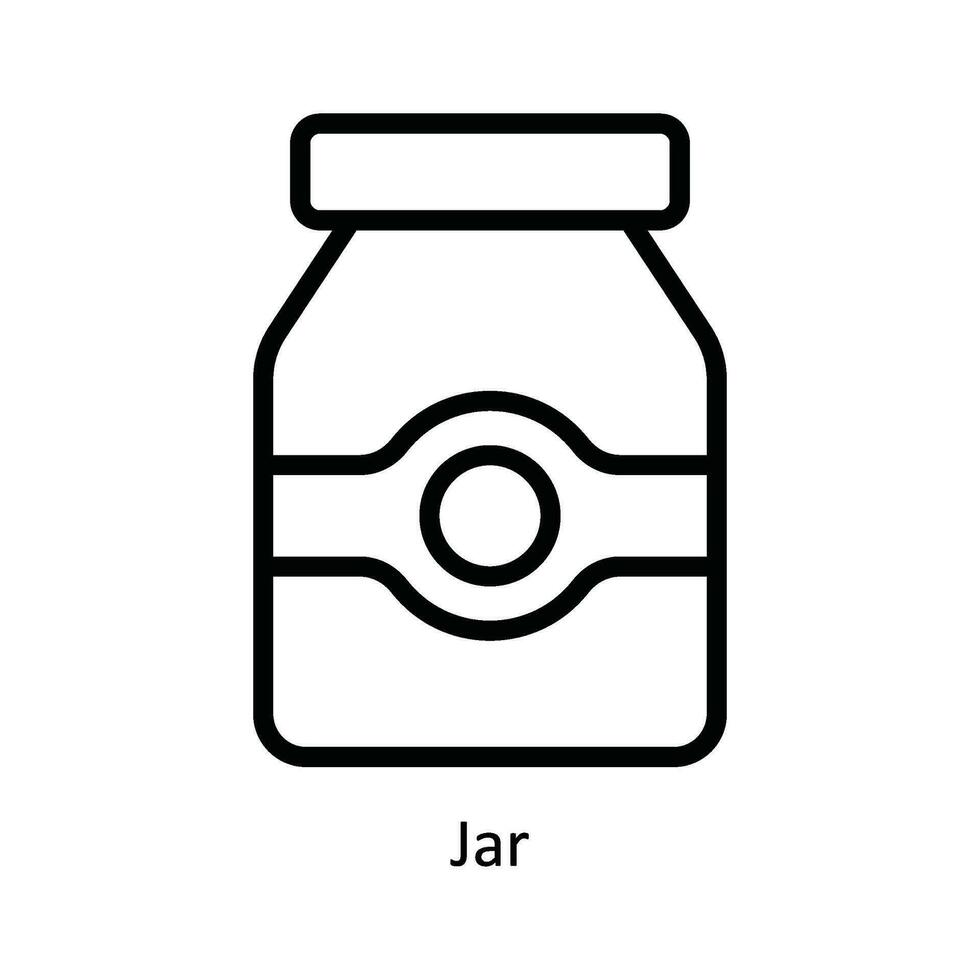 vaso vettore schema icona design illustrazione. cucina e casa simbolo su bianca sfondo eps 10 file