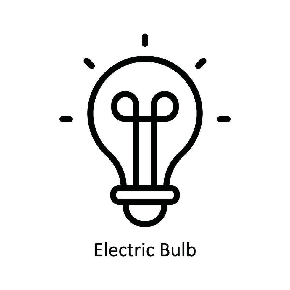 elettrico lampadina vettore schema icona design illustrazione. cucina e casa simbolo su bianca sfondo eps 10 file