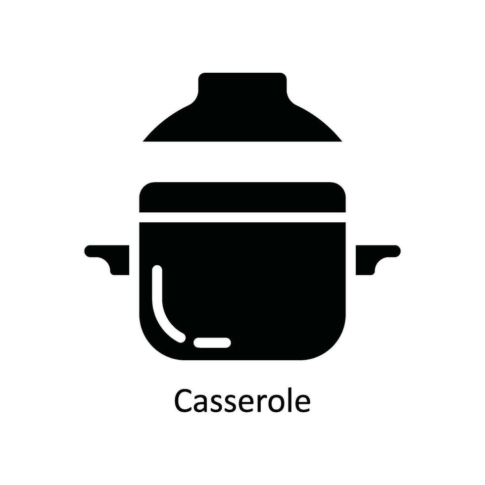 casseruola vettore solido icona design illustrazione. cucina e casa simbolo su bianca sfondo eps 10 file