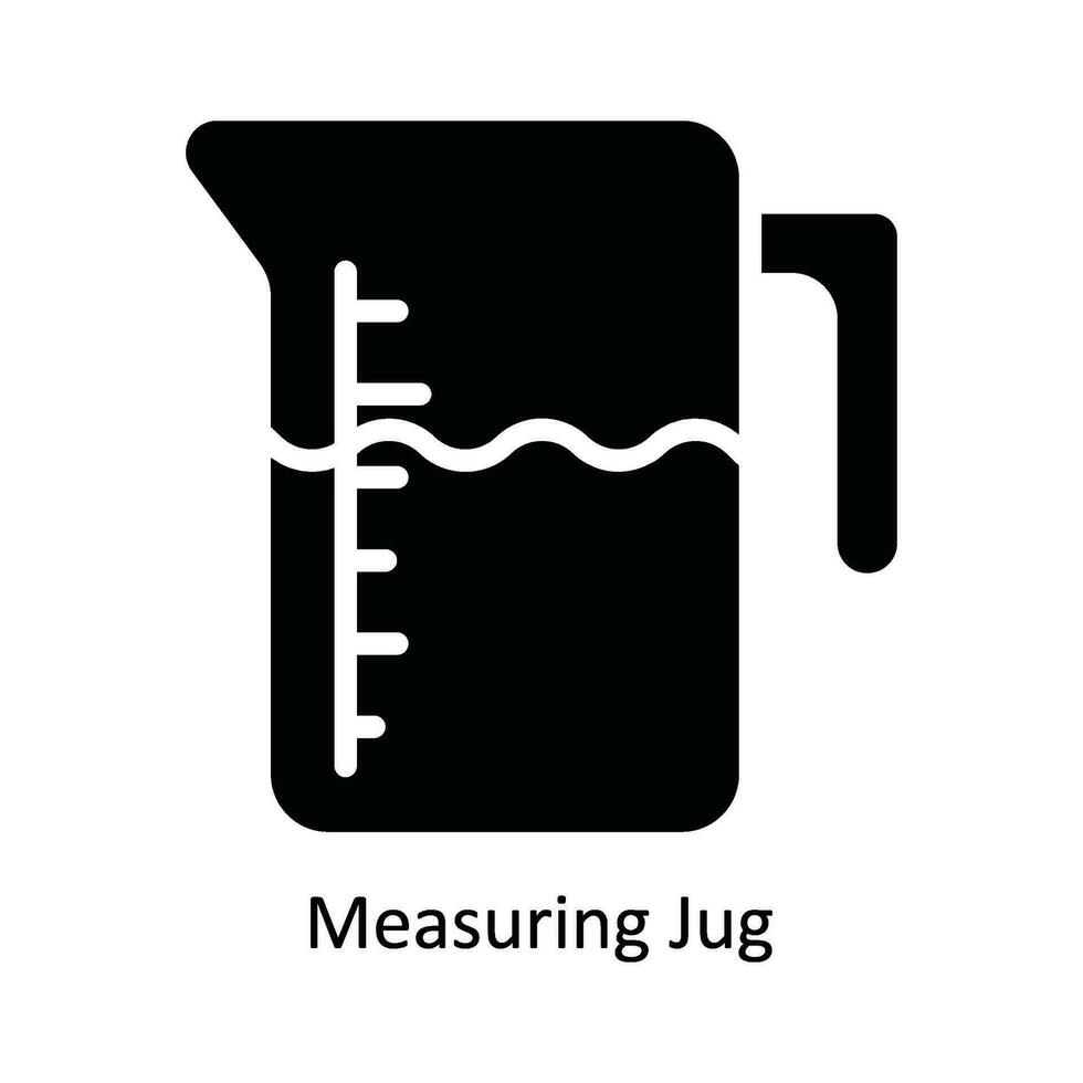 misurazione brocca vettore solido icona design illustrazione. cucina e casa simbolo su bianca sfondo eps 10 file