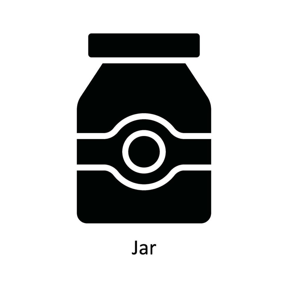 vaso vettore solido icona design illustrazione. cucina e casa simbolo su bianca sfondo eps 10 file