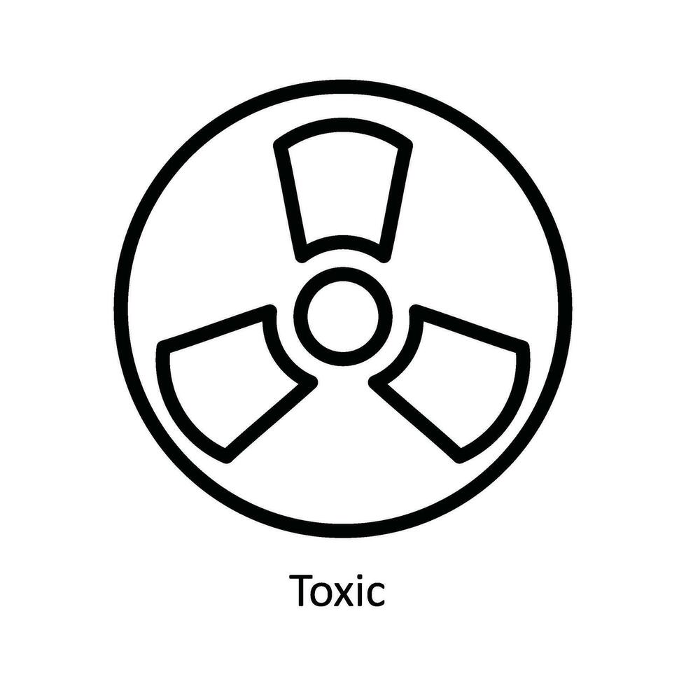 tossico vettore schema icona design illustrazione. natura e ecologia simbolo su bianca sfondo eps 10 file