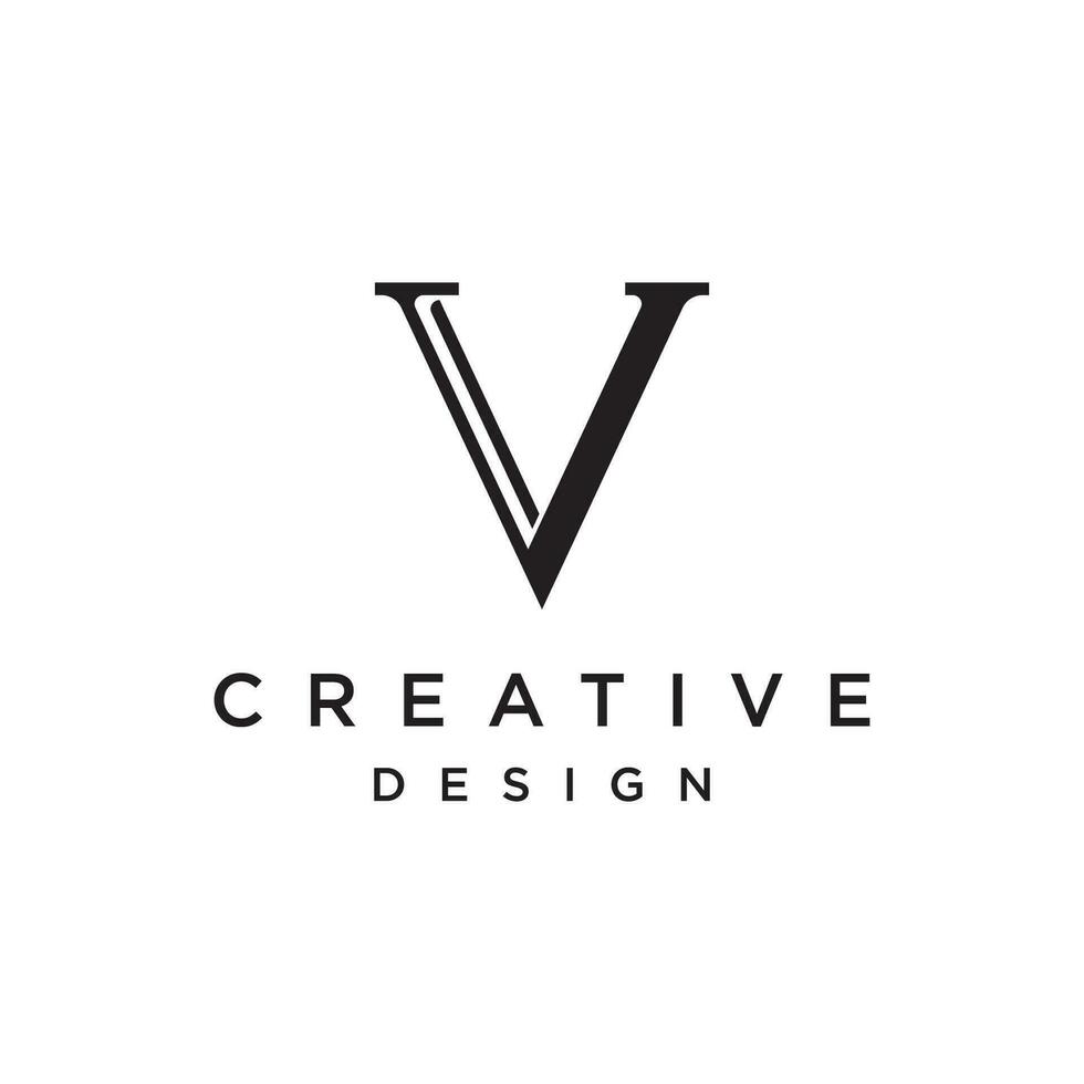 iniziale v minimo lettera logo modello design con moderno e lusso geometrico forma.logo per attività commerciale, marca, compagnia, affari carta o identità e moda. vettore