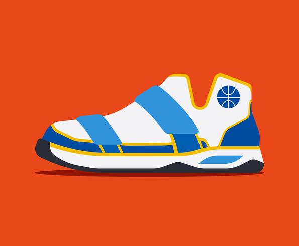 Illustrazione di scarpe da basket vettore