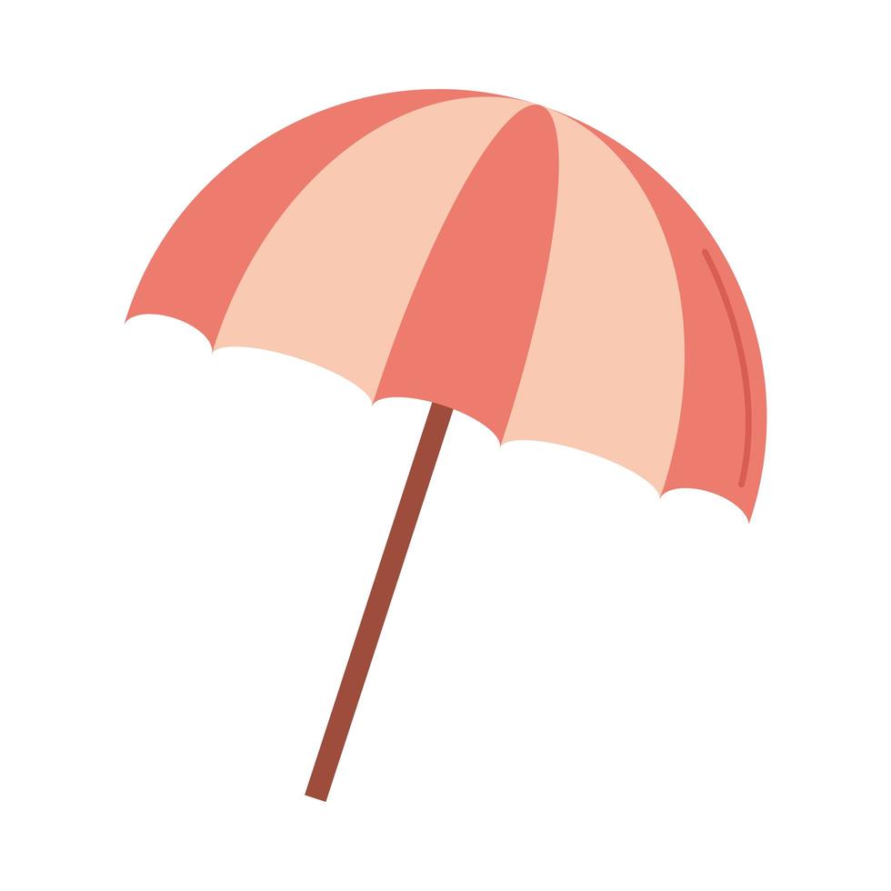 viaggi vacanze ombrellone protezione vettore isolato icona