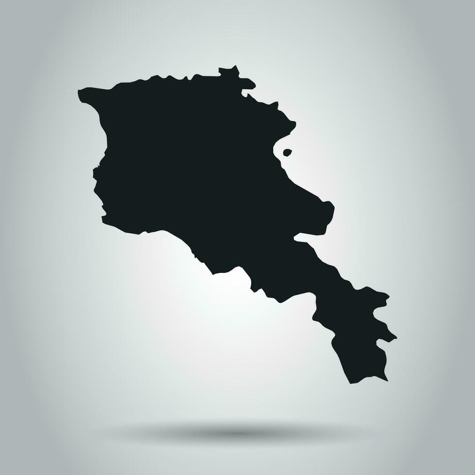 Armenia vettore carta geografica. nero icona su bianca sfondo.