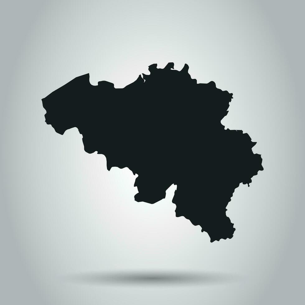 Belgio vettore carta geografica. nero icona su bianca sfondo.