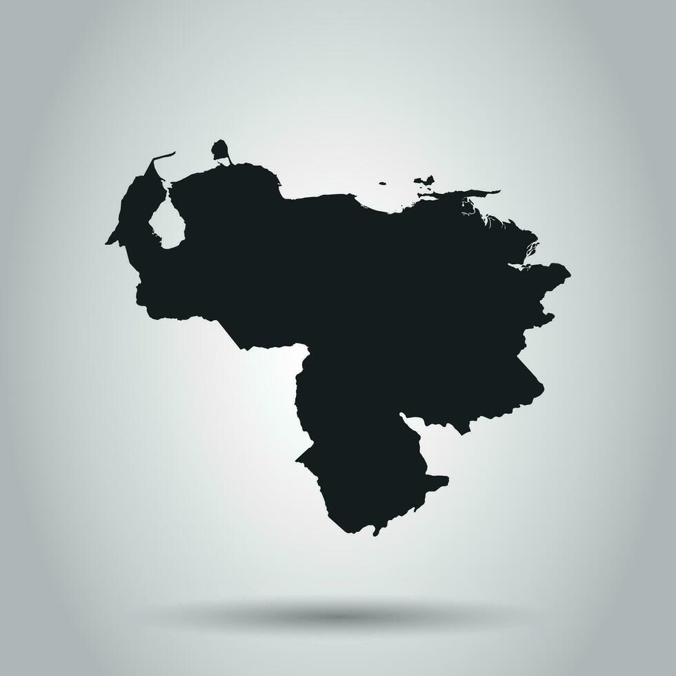 Venezuela vettore carta geografica. nero icona su bianca sfondo.