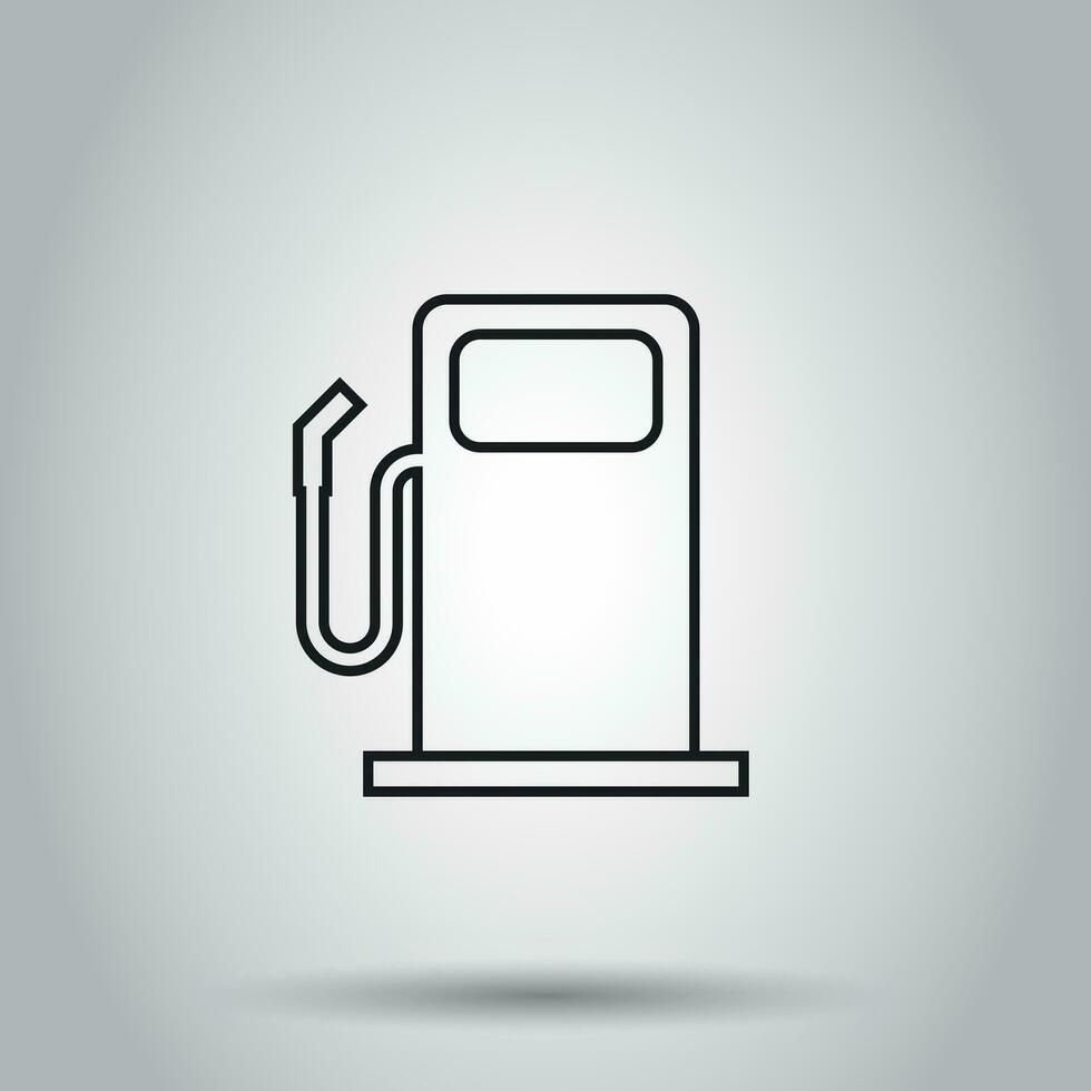 carburante gas stazione icona nel linea stile. vettore illustrazione su isolato sfondo. attività commerciale concetto auto benzina pompa pittogramma.