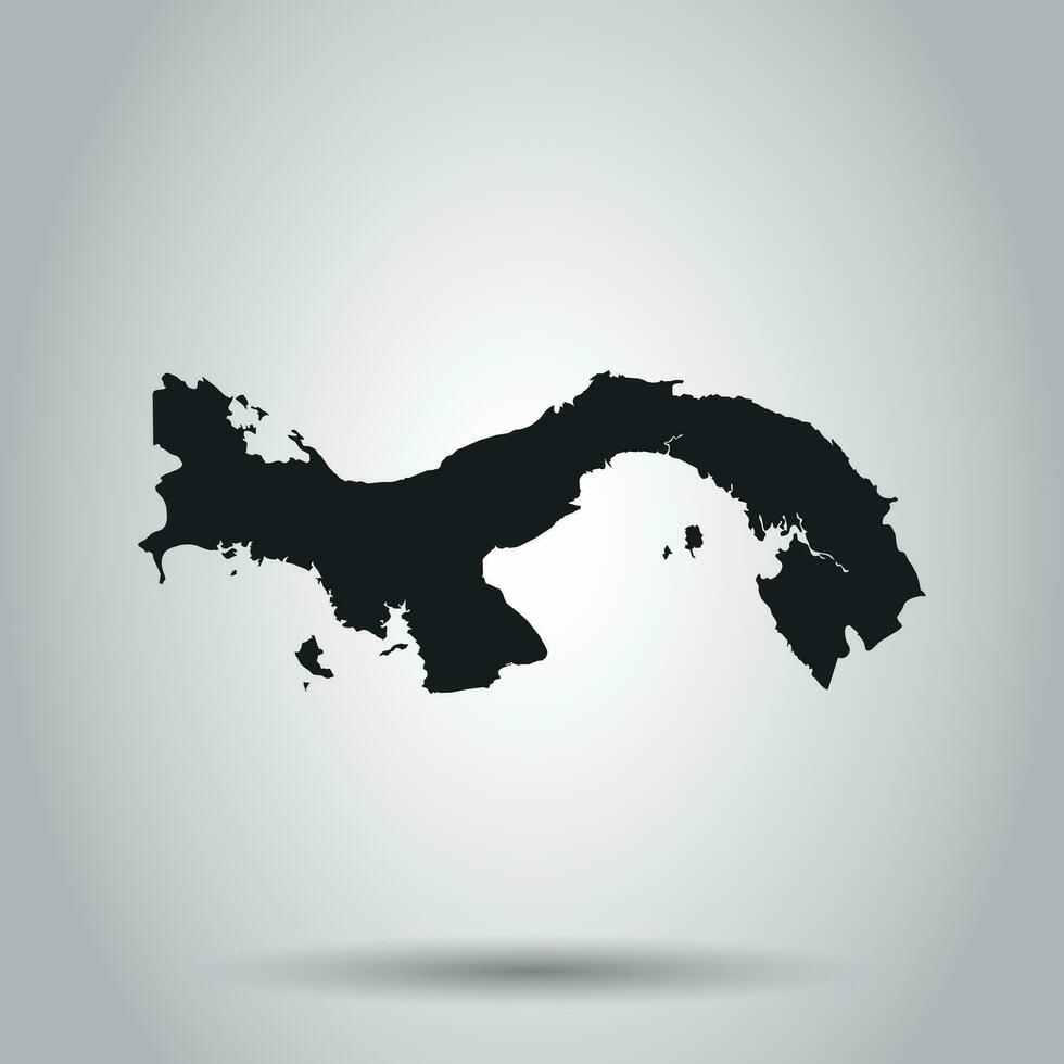 Panama vettore carta geografica. nero icona su bianca sfondo.