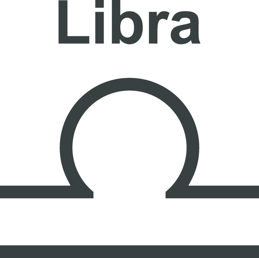 Libra zodiaco cartello. piatto astrologia vettore illustrazione su bianca sfondo.