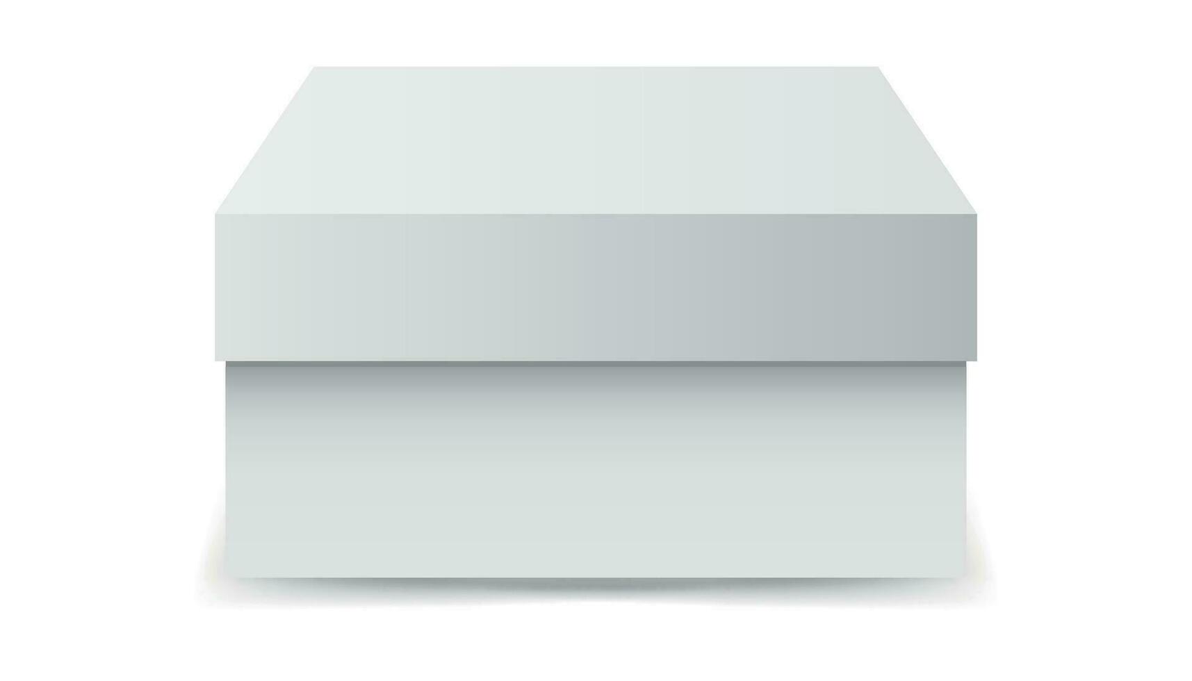 bianca cartone pacchetto scatola. vettore illustrazione isolato su bianca sfondo.