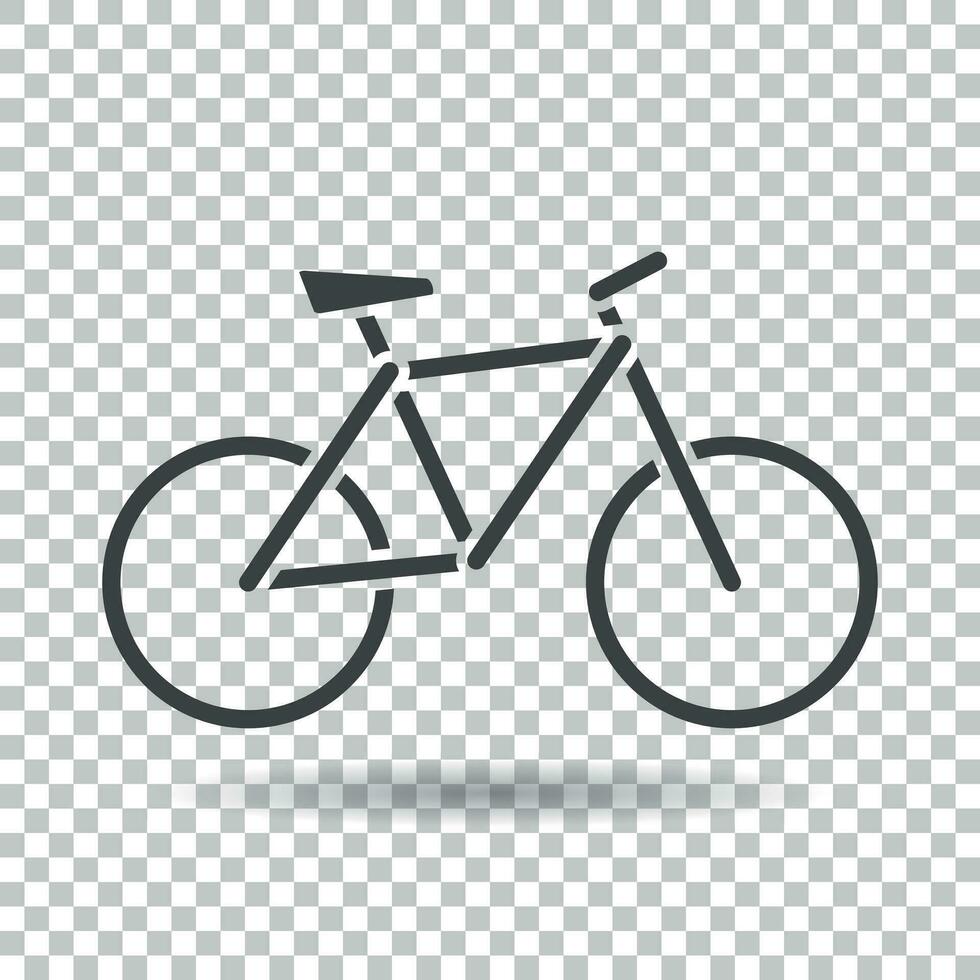 bicicletta icona su isolato sfondo. bicicletta vettore illustrazione nel piatto stile. icone per disegno, sito web.