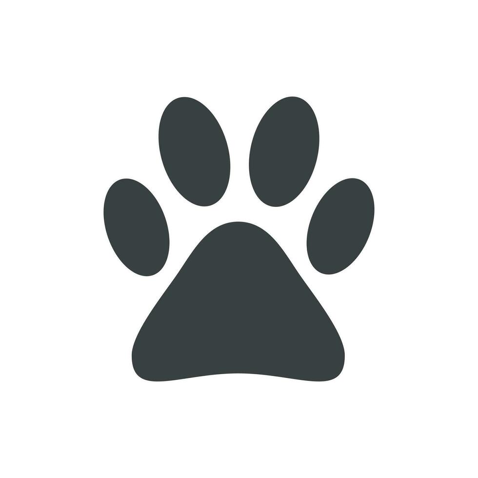 zampa Stampa icona vettore illustrazione isolato su bianca sfondo. cane, gatto, orso zampa simbolo piatto pittogramma.