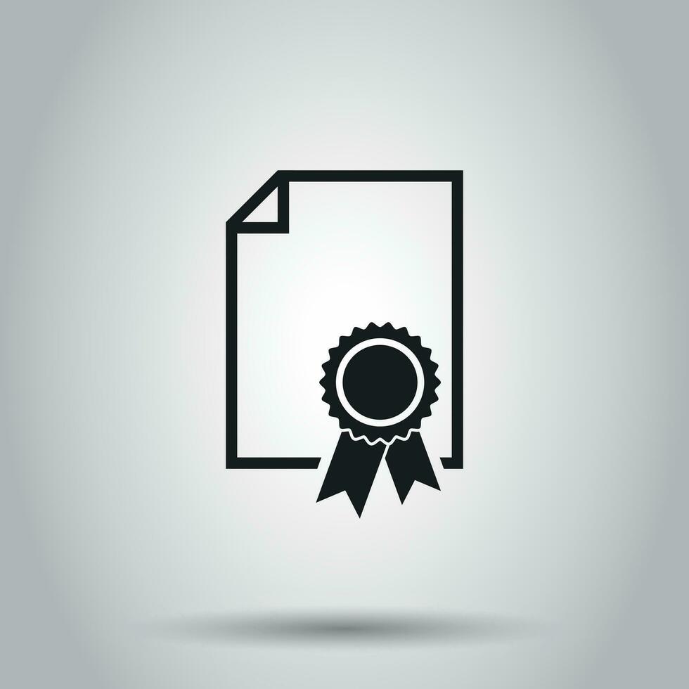 certificato diploma icona. vettore illustrazione su isolato sfondo. attività commerciale concetto certificato pittogramma.