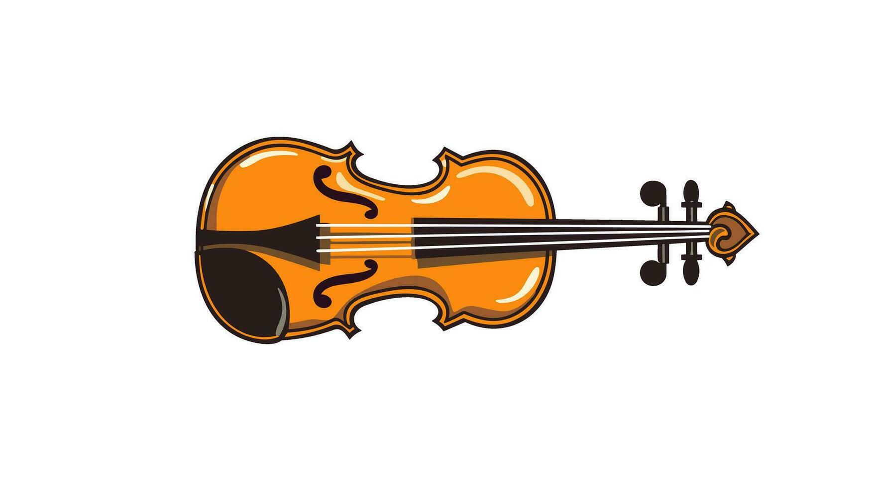elegante armonia svelare il melodico bellezza di il violino logo vettore