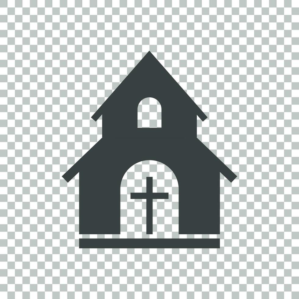 Chiesa santuario vettore illustrazione icona. semplice piatto pittogramma per attività commerciale, marketing, mobile app, Internet su isolato sfondo