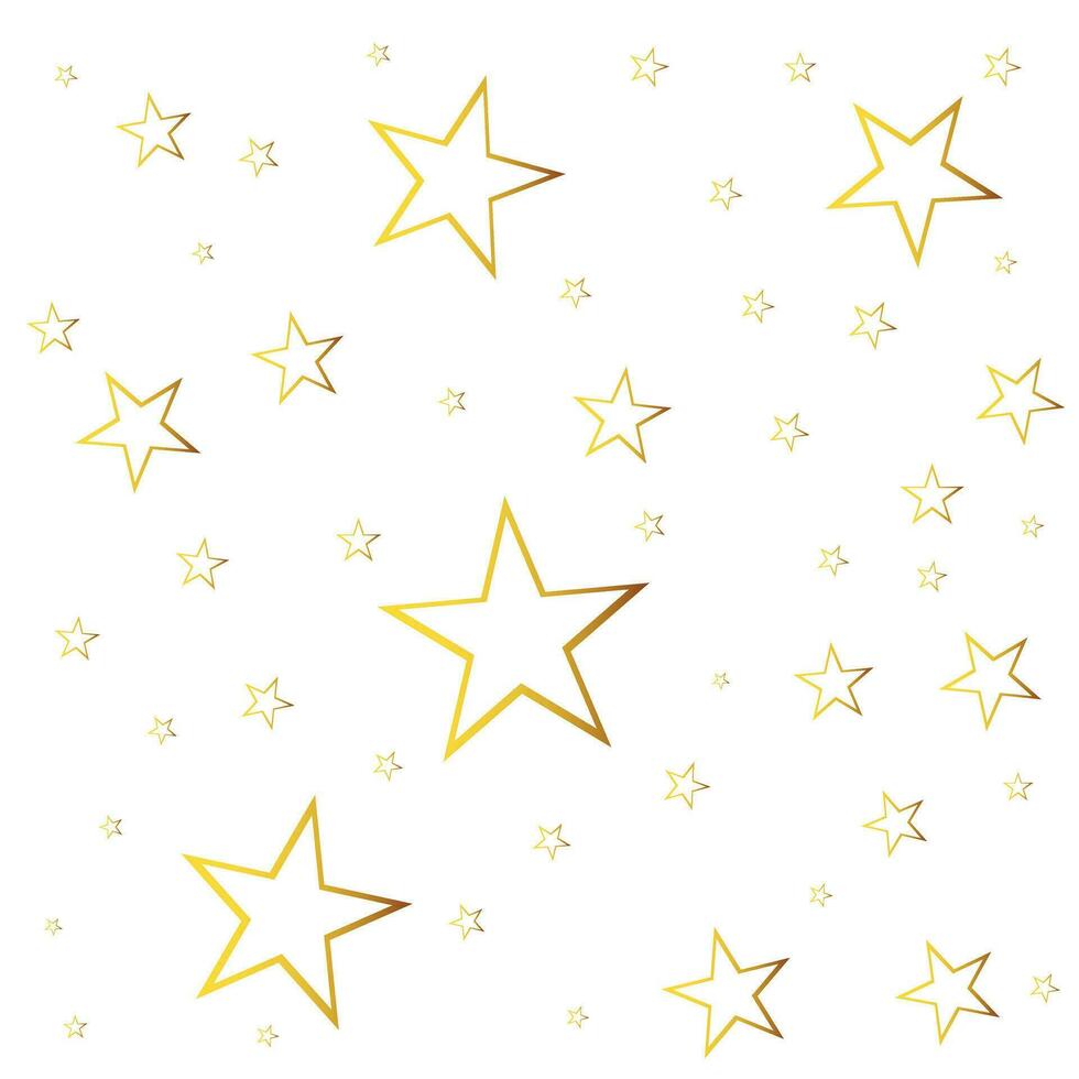 astratto caduta stella vettore. illustrazione con d'oro Natale stelle su bianca sfondo vettore