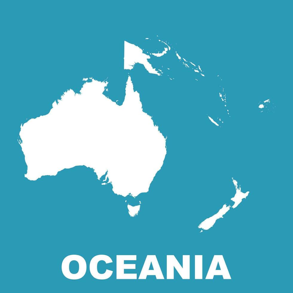 Australia e Oceania carta geografica. piatto vettore