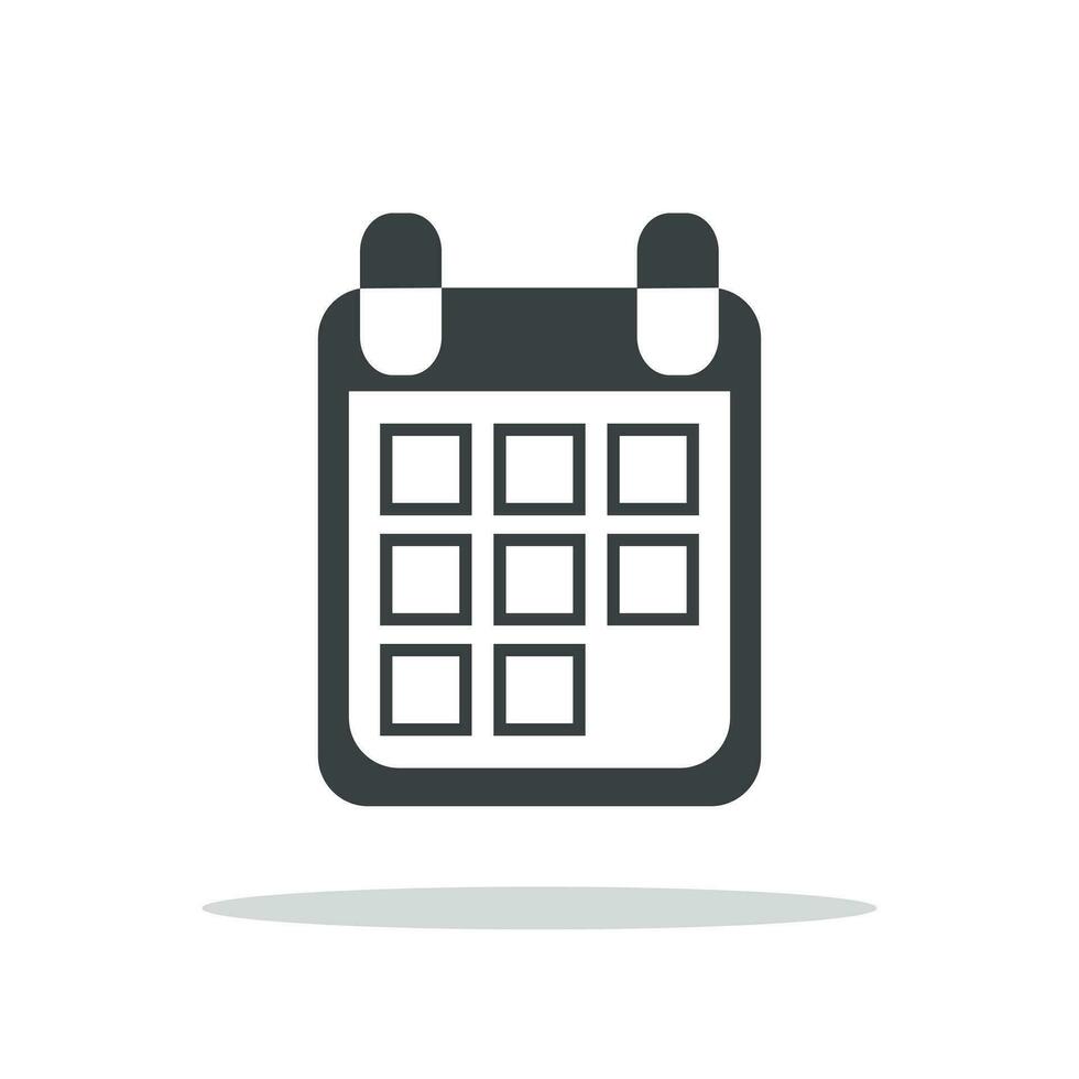 calendario icona su bianca sfondo, vettore illustrazione. piatto stile. icone per disegno, sito web.