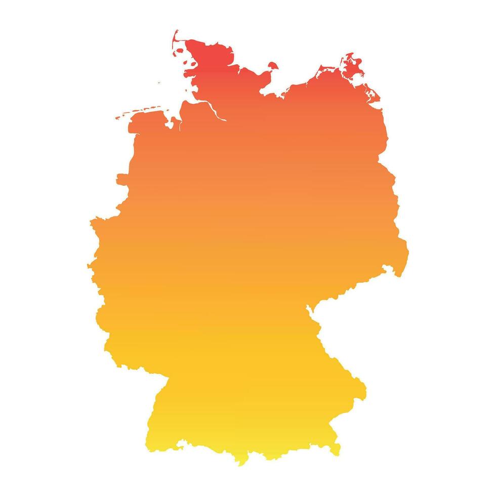 Germania carta geografica. colorato arancia vettore illustrazione