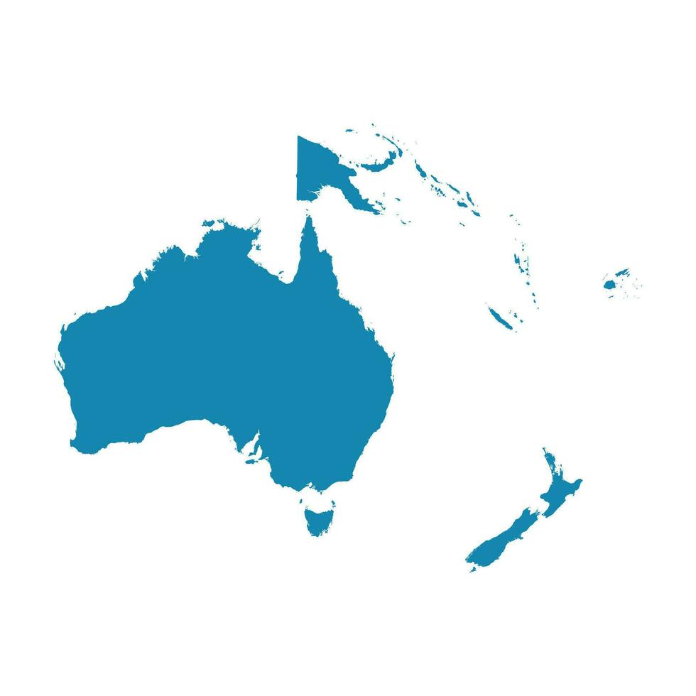carta geografica di Oceania su un' bianca sfondo. piatto vettore