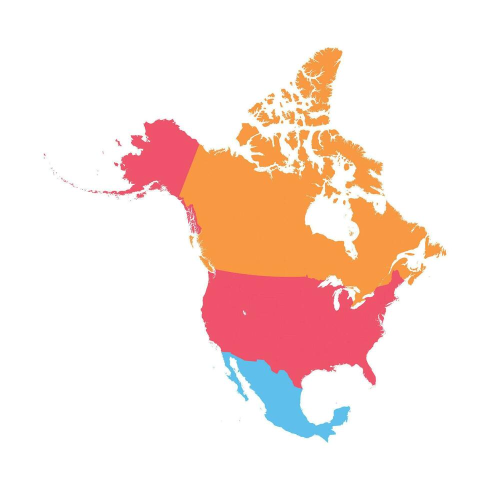 nord America vettore carta geografica