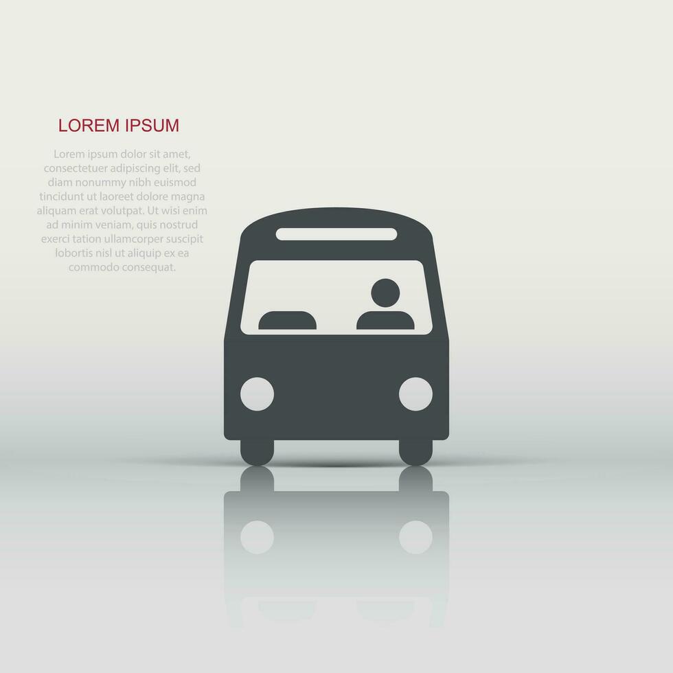 autobus icona nel piatto stile. allenatore vettore illustrazione su bianca isolato sfondo. autobus veicolo attività commerciale concetto.