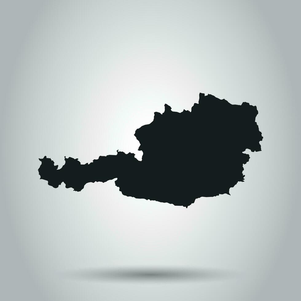 Austria vettore carta geografica. nero icona su bianca sfondo.