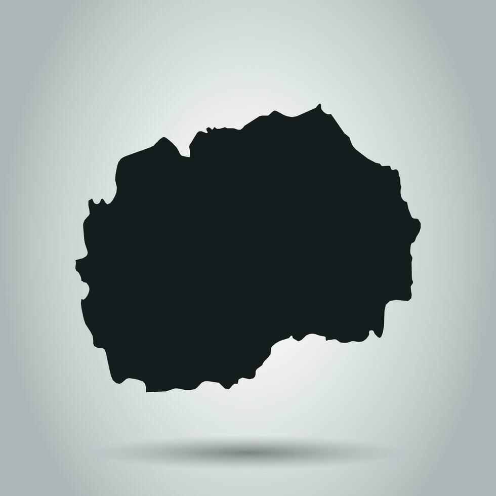 repubblica di macedonia vettore carta geografica. nero icona su bianca sfondo.