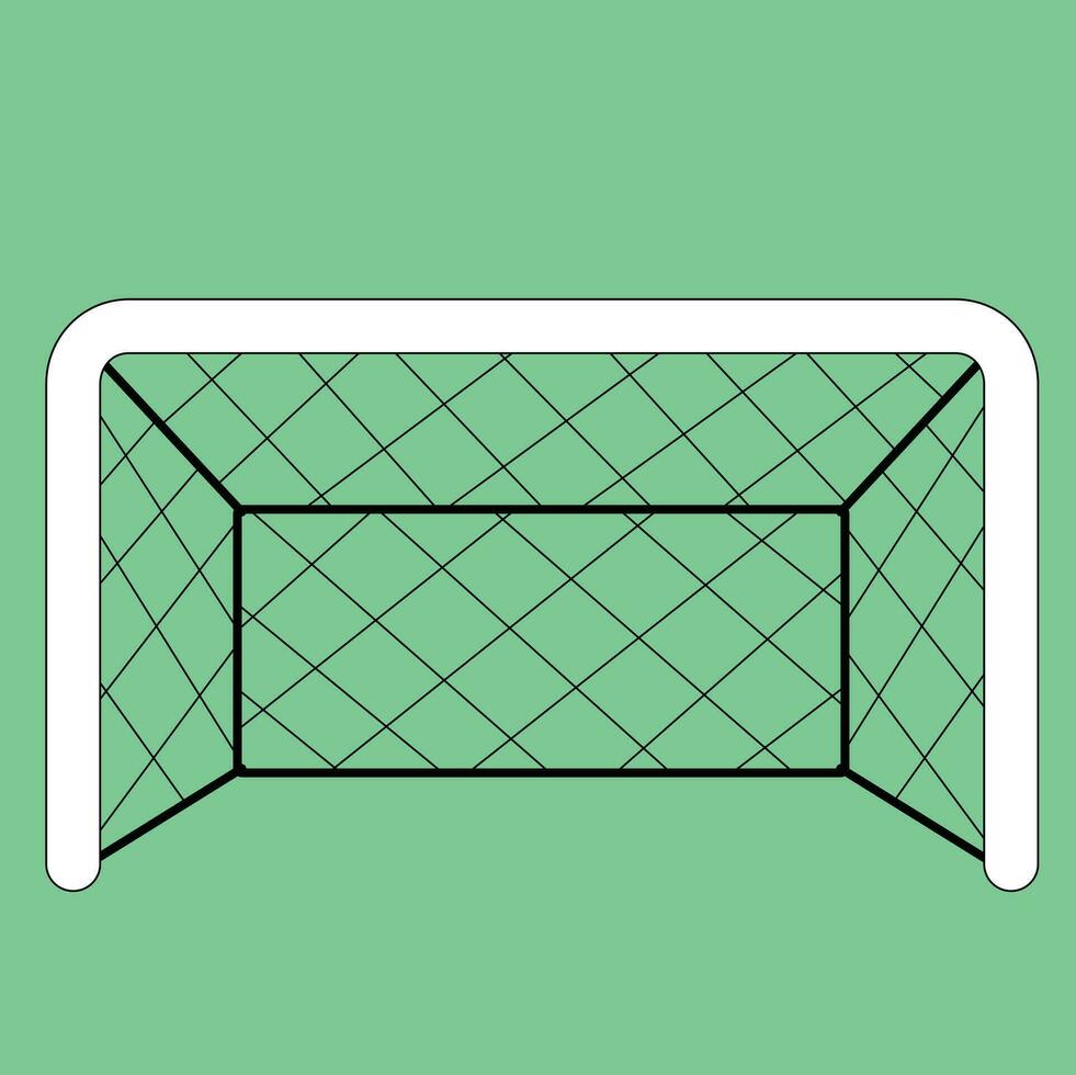 obbiettivo netto calcio palla calcio sport digitale francobollo schema cartone animato vettore
