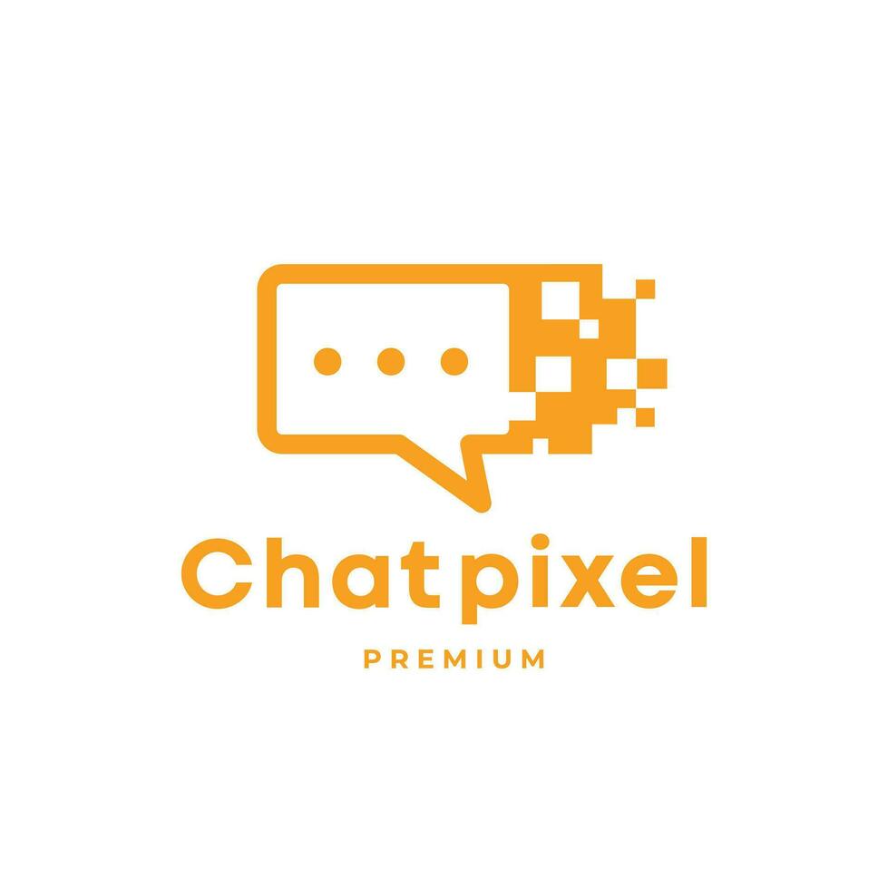 pixel Chiacchierare, dialogo App dialogo bolla bos logo icona modello vettore