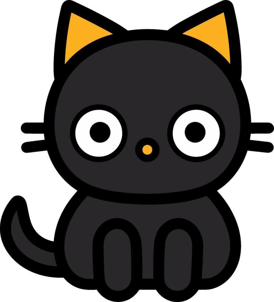 carino gatto icona vettore illustrazione icona piatto stile isolato su sfondo