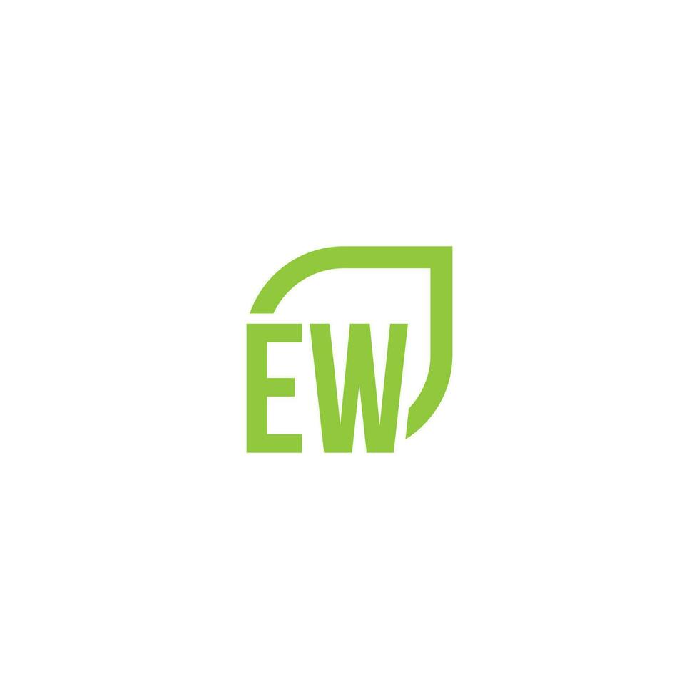 lettera ew logo cresce, sviluppa, naturale, organico, semplice, finanziario logo adatto per il tuo azienda. vettore