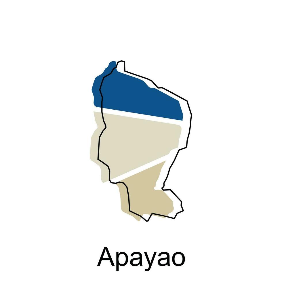 carta geografica di apayao geometrico disegno, mondo carta geografica internazionale vettore modello con schema grafico schizzo stile isolato su bianca sfondo