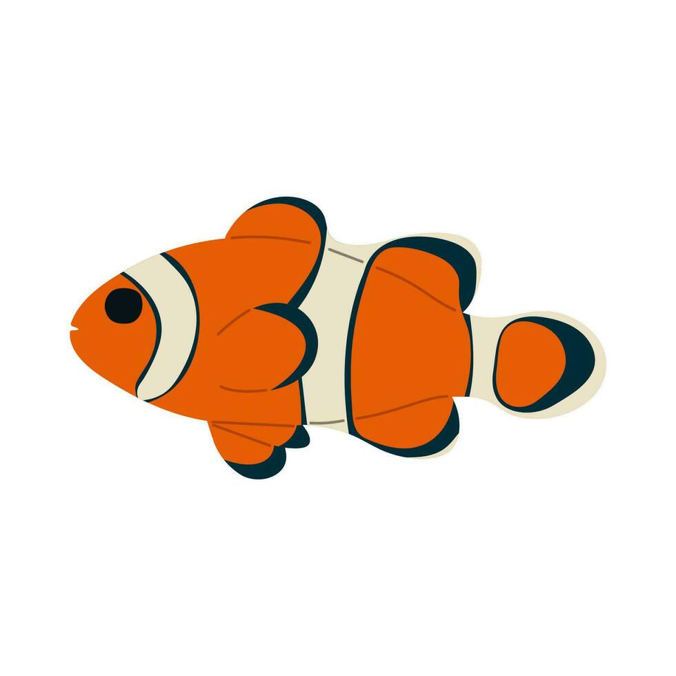 anemonefish singolo carino vettore